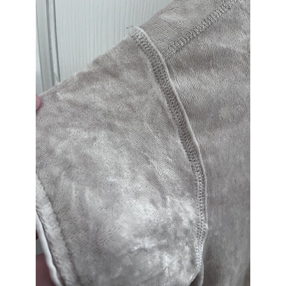 Greens tea Womens Crushed Velvet Taupe Large - Picture 2 of 7
